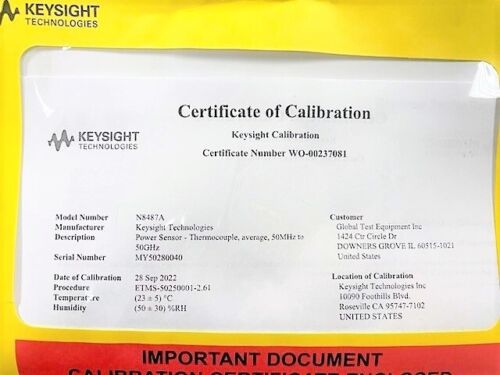 CAL N8784A MY50280040