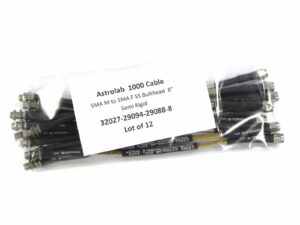 Astrolab 1000 Cable, SMA M to SMA F SS Bulkhead F 8" Semi Rigid Lot of 12