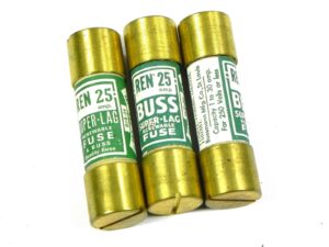 Bussmann REN25 Fuse, super Lag Renewable 25A 250V LOT of 3